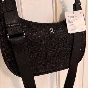 Lululemon City essential Black Sparkle Shoulder Bag